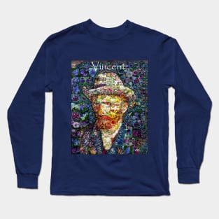 Vincent van Gogh Flower Mosaic of the great Master Long Sleeve T-Shirt